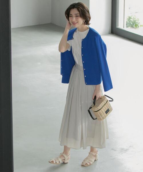 OPAQUE.CLIP（オペークドットクリップ）の「シアーヴィンテージイージーフレアスカート【洗濯機洗い可】（スカート・レディース・チャコールグレー/ライトグレー/ブルー系その他/ネイビー・36/38/40/42）」の12枚目の写真