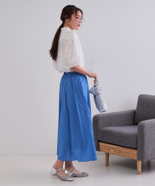 OPAQUE.CLIP（オペークドットクリップ）の「シアーヴィンテージイージーフレアスカート【洗濯機洗い可】（スカート・レディース・チャコールグレー/ライトグレー/ブルー系その他/ネイビー・36/38/40/42）」の21枚目の写真