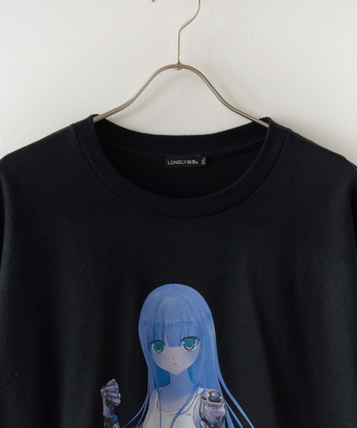 LONELY/論理(ロンリー)の「LONELY(論理)/ロンリー HIKARI& collaboration DEATH MARCH LONG LSEEVE 長袖Tシャツ ロンT(Tシャツ/カットソー・メンズ・ホワイト/ブラック/ピンク・M/L/XL)」の4枚目の写真