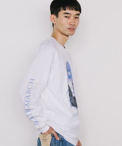 LONELY/論理(ロンリー)の「LONELY(論理)/ロンリー HIKARI& collaboration DEATH MARCH LONG LSEEVE 長袖Tシャツ ロンT(Tシャツ/カットソー・メンズ・ホワイト/ブラック/ピンク・M/L/XL)」の13枚目の写真