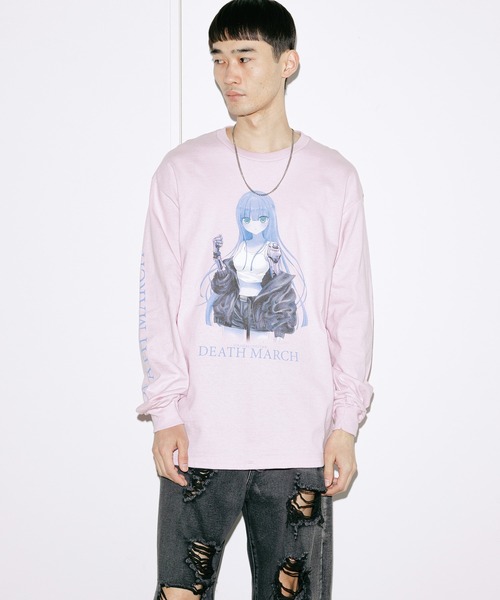 LONELY/論理(ロンリー)の「LONELY(論理)/ロンリー HIKARI& collaboration DEATH MARCH LONG LSEEVE 長袖Tシャツ ロンT(Tシャツ/カットソー・メンズ・ホワイト/ブラック/ピンク・M/L/XL)」の17枚目の写真