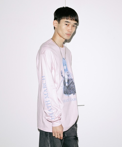 LONELY/論理(ロンリー)の「LONELY(論理)/ロンリー HIKARI& collaboration DEATH MARCH LONG LSEEVE 長袖Tシャツ ロンT(Tシャツ/カットソー・メンズ・ホワイト/ブラック/ピンク・M/L/XL)」の18枚目の写真