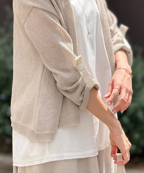 ★期間限定お値下げ【BEARDSLEY】リネンカーディガン美品★ セール】リネンカーディガン（カーディガン/ボレロ）｜BEARDSLEY