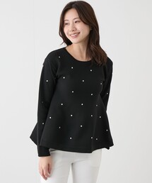 刺繍ドットニットチュニック