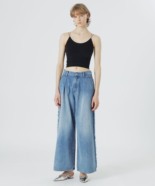 LOVELESS（ラブレス）の「カップ付きキャミソール（キャミソール・レディース・ブラウン系その他3/ブラック/オフホワイト・36）」の5枚目の写真