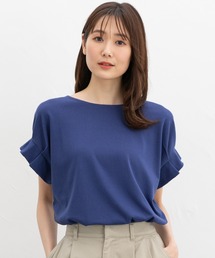【ハニさら・接触冷感・吸水速乾・UVカット】袖タックTシャツ