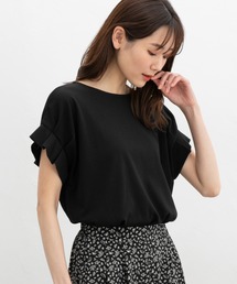 【ハニさら・接触冷感・吸水速乾・ＵＶカット】袖タックＴシャツ