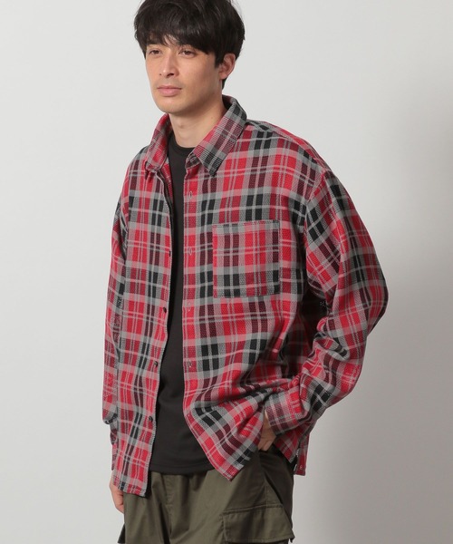 Cityさん用 セール】メッシュチェックシャツ長袖 / 292433（シャツ/ブラウス