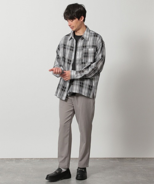 LAKOLE（ラコレ）の「メッシュチェックシャツ長袖 / 292433（シャツ/ブラウス・メンズ・ネイビー/レッド/グレー・MEDIUM/LARGE）」の4枚目の写真