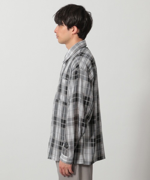 LAKOLE（ラコレ）の「メッシュチェックシャツ長袖 / 292433（シャツ/ブラウス・メンズ・ネイビー/レッド/グレー・MEDIUM/LARGE）」の11枚目の写真