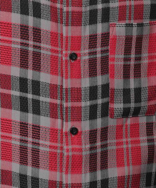 セール】メッシュチェックシャツ長袖 / 292433（シャツ/ブラウス