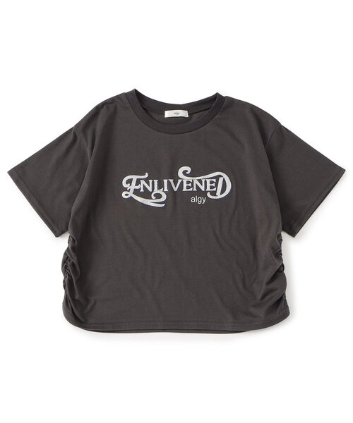 algy（アルジー）の「ラメプリントシャーリング半袖T（Tシャツ/カットソー・キッズ・ミント/チャコール/オフホワイト・SMALL/MEDIUM/X-SMALL/XX-SMALL）」の3枚目の写真