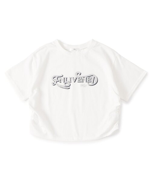 algy（アルジー）の「ラメプリントシャーリング半袖T（Tシャツ/カットソー・キッズ・ミント/チャコール/オフホワイト・SMALL/MEDIUM/X-SMALL/XX-SMALL）」の6枚目の写真