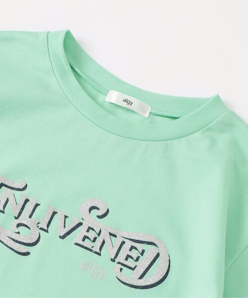 algy（アルジー）の「ラメプリントシャーリング半袖T（Tシャツ/カットソー・キッズ・ミント/チャコール/オフホワイト・SMALL/MEDIUM/X-SMALL/XX-SMALL）」の10枚目の写真