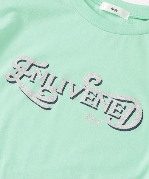 algy（アルジー）の「ラメプリントシャーリング半袖T（Tシャツ/カットソー・キッズ・ミント/チャコール/オフホワイト・SMALL/MEDIUM/X-SMALL/XX-SMALL）」の11枚目の写真