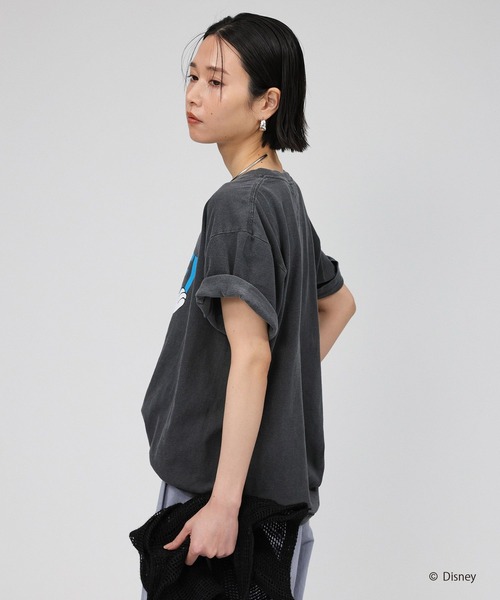 GOOD ROCK SPEED（グッドロックスピード）の「【GOOD ROCK SPEED】MICKEY MOUSE T（Tシャツ/カットソー・レディース・ホワイト/チャコール・フリー）」の21枚目の写真