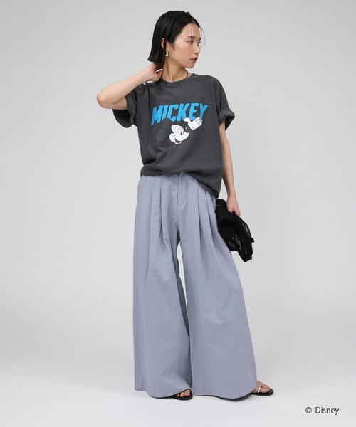 GOOD ROCK SPEED（グッドロックスピード）の「【GOOD ROCK SPEED】MICKEY MOUSE T（Tシャツ/カットソー・レディース・ホワイト/チャコール・フリー）」の16枚目の写真