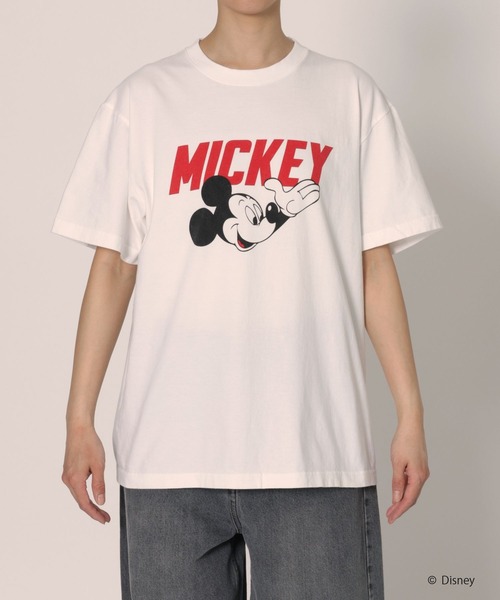 GOOD ROCK SPEED（グッドロックスピード）の「【GOOD ROCK SPEED】MICKEY MOUSE T（Tシャツ/カットソー・レディース・ホワイト/チャコール・フリー）」の14枚目の写真