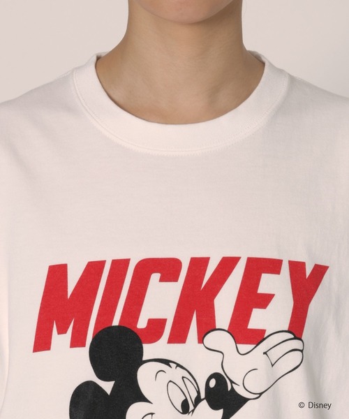 GOOD ROCK SPEED（グッドロックスピード）の「【GOOD ROCK SPEED】MICKEY MOUSE T（Tシャツ/カットソー・レディース・ホワイト/チャコール・フリー）」の11枚目の写真