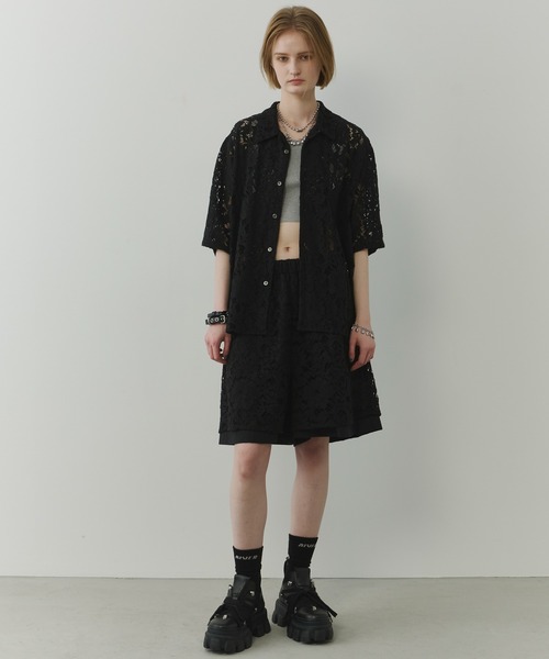 AIVER（アイバー）の「AIVER　コードレースレイヤードバギーショートパンツ（その他パンツ・メンズ・ホワイト×ブラック/ブラック・LARGE/MEDIUM/SMALL）」の17枚目の写真