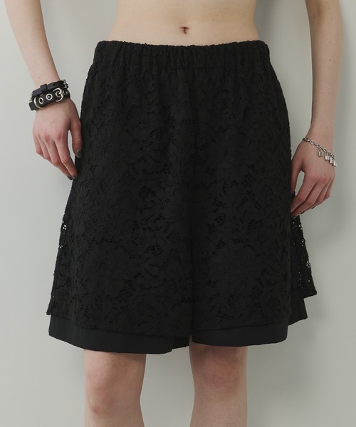 AIVER（アイバー）の「AIVER　コードレースレイヤードバギーショートパンツ（その他パンツ・メンズ・ホワイト×ブラック/ブラック・LARGE/MEDIUM/SMALL）」の13枚目の写真