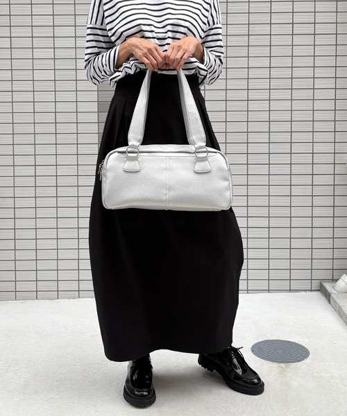 Tomieco(トミエコ)の「トートバッグ 横長ボックスタイプ マチも広く荷物もしっかり収納(トートバッグ・レディース・ベージュ/ブラック/シルバー・FREE)」の20枚目の写真