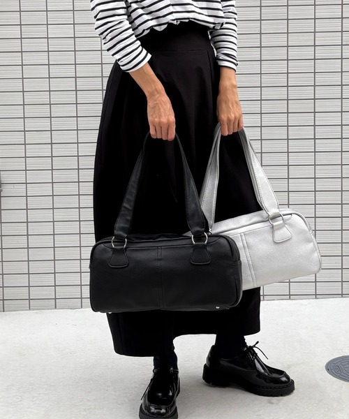Tomieco(トミエコ)の「トートバッグ 横長ボックスタイプ マチも広く荷物もしっかり収納(トートバッグ・レディース・ベージュ/ブラック/シルバー・FREE)」の22枚目の写真