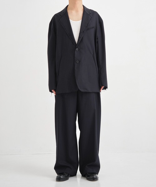 CONZ(コンズ)の「別注wool brainer pants(スラックス・メンズ・ストライプ/ダークグレー・L)」の15枚目の写真