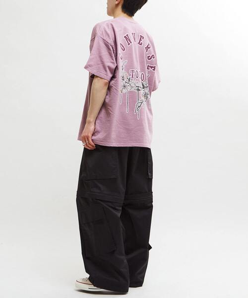 CONVERSE TOKYO(コンバーストウキョウ)の「CIRCLE FLOWER LOGO TEE(Tシャツ/カットソー・レディース・ブルー/チャコールグレー/ホワイト/ピンク・SMALL/MEDIUM)」の6枚目の写真