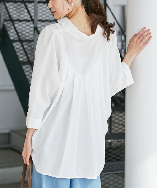 emur/エミュール】バックVタックブラウス（シャツ/ブラウス）｜ROPE