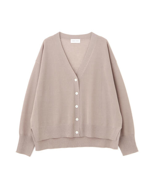 human woman（ヒューマンウーマン）の「◆【ウォッシャブル】シアーハイゲージ長袖カーディガン（カーディガン/ボレロ・レディース・ベージュ系その他2/ピンク/イエロー/ネイビー・MEDIUM）」の7枚目の写真