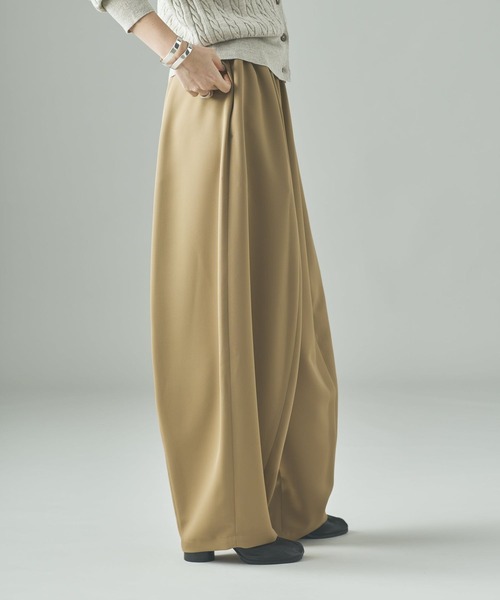 Curensology（カレンソロジー）の「Curensology(カレンソロジー)/フォールドロストパンツ（その他パンツ・レディース・ブラック/ブルー/ネイビー/キャメル・FREE）」の17枚目の写真