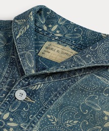RRL（ダブル アール エル）の「インディゴ プリント ウーブン オーバー