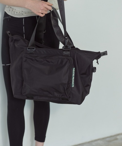 THEATRE PRODUCTS(シアタープロダクツ)の「ナイロンツイル2wayショルダーバッグL/キャリーオンバッグ / 旅行バッグ(ショルダーバッグ・レディース・ブラック/グレー・FREE)」の13枚目の写真