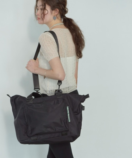 THEATRE PRODUCTS(シアタープロダクツ)の「ナイロンツイル2wayショルダーバッグL/キャリーオンバッグ / 旅行バッグ(ショルダーバッグ・レディース・ブラック/グレー・FREE)」の15枚目の写真