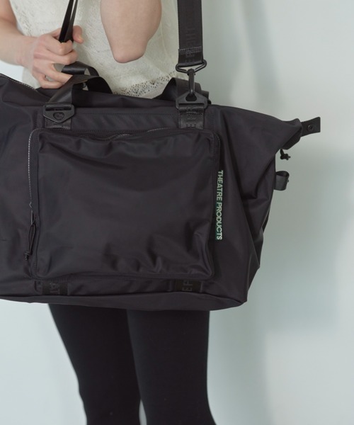 THEATRE PRODUCTS(シアタープロダクツ)の「ナイロンツイル2wayショルダーバッグL/キャリーオンバッグ / 旅行バッグ(ショルダーバッグ・レディース・ブラック/グレー・FREE)」の16枚目の写真