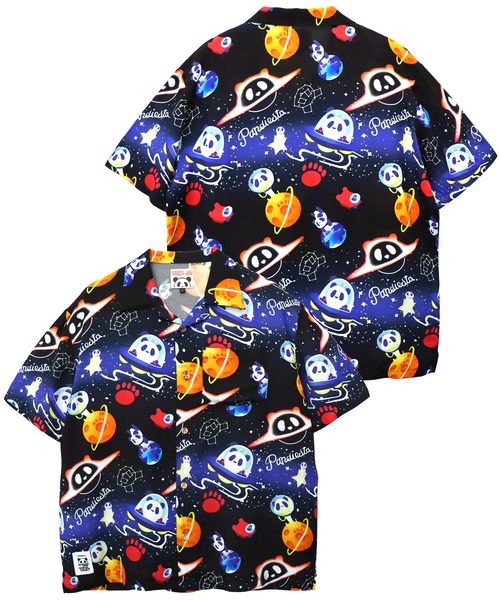 PANDIESTA(パンディエスタ)の「スペースパンダアロハシャツ(M2)(シャツ/ブラウス・メンズ・ブラック/パープル/ベージュ・L/M/XL/XXL)」の2枚目の写真