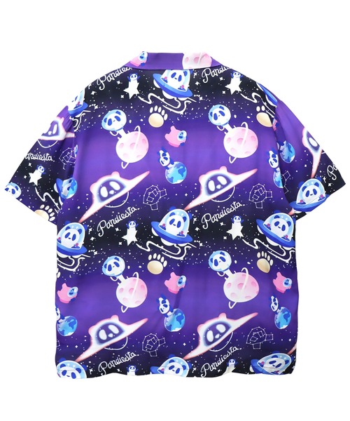 PANDIESTA(パンディエスタ)の「スペースパンダアロハシャツ(M2)(シャツ/ブラウス・メンズ・ブラック/パープル/ベージュ・L/M/XL/XXL)」の8枚目の写真
