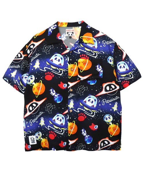 PANDIESTA(パンディエスタ)の「スペースパンダアロハシャツ(M2)(シャツ/ブラウス・メンズ・ブラック/パープル/ベージュ・L/M/XL/XXL)」の11枚目の写真