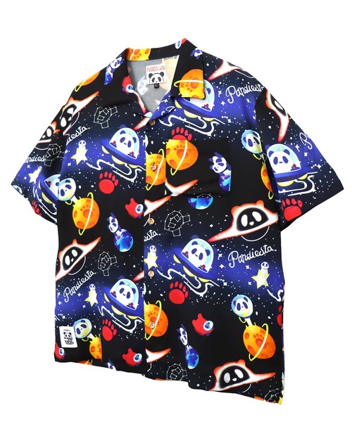 PANDIESTA(パンディエスタ)の「スペースパンダアロハシャツ(M2)(シャツ/ブラウス・メンズ・ブラック/パープル/ベージュ・L/M/XL/XXL)」の12枚目の写真