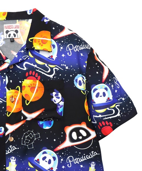 PANDIESTA(パンディエスタ)の「スペースパンダアロハシャツ(M2)(シャツ/ブラウス・メンズ・ブラック/パープル/ベージュ・L/M/XL/XXL)」の14枚目の写真