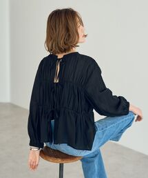 YECCA VECCA | リボンデザインシアーブラウス(シャツ/ブラウス)