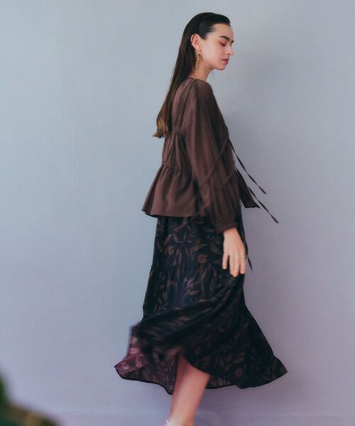 YECCA VECCA（イェッカヴェッカ）の「リボンデザインシアーブラウス（シャツ/ブラウス・レディース・ブラック/オフホワイト/ブラウン・FREE）」の16枚目の写真