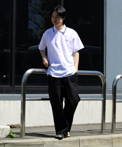 JACK PURCELL（ジャックパーセル）の「【Jack Purcell/ジャックパーセル】鹿の子 ラインポロシャツ ワンポイント（ポロシャツ・メンズ・オフホワイト/ブルー/ブラック・M/L/S）」の11枚目の写真