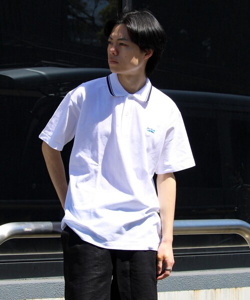 JACK PURCELL（ジャックパーセル）の「【Jack Purcell/ジャックパーセル】鹿の子 ラインポロシャツ ワンポイント（ポロシャツ・メンズ・オフホワイト/ブルー/ブラック・M/L/S）」の12枚目の写真