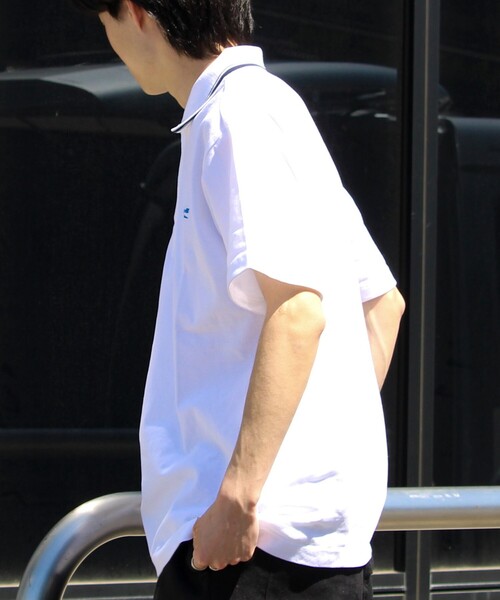 JACK PURCELL（ジャックパーセル）の「【Jack Purcell/ジャックパーセル】鹿の子 ラインポロシャツ ワンポイント（ポロシャツ・メンズ・オフホワイト/ブルー/ブラック・M/L/S）」の13枚目の写真