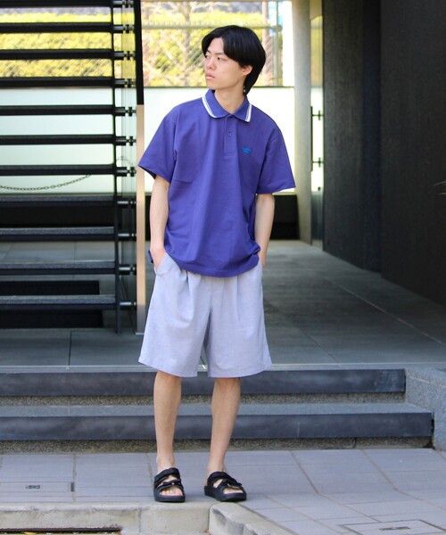 JACK PURCELL（ジャックパーセル）の「【Jack Purcell/ジャックパーセル】鹿の子 ラインポロシャツ ワンポイント（ポロシャツ・メンズ・オフホワイト/ブルー/ブラック・M/L/S）」の19枚目の写真