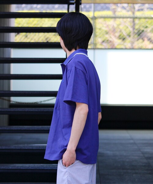 JACK PURCELL（ジャックパーセル）の「【Jack Purcell/ジャックパーセル】鹿の子 ラインポロシャツ ワンポイント（ポロシャツ・メンズ・オフホワイト/ブルー/ブラック・M/L/S）」の21枚目の写真