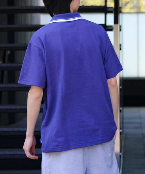 JACK PURCELL（ジャックパーセル）の「【Jack Purcell/ジャックパーセル】鹿の子 ラインポロシャツ ワンポイント（ポロシャツ・メンズ・オフホワイト/ブルー/ブラック・M/L/S）」の22枚目の写真