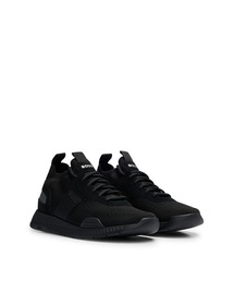 BOSS（ボス）の「ニットアッパースニーカー ロゴ＆スエードディテール（スニーカー）」